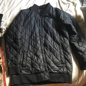 North face bomber style long winter coat
